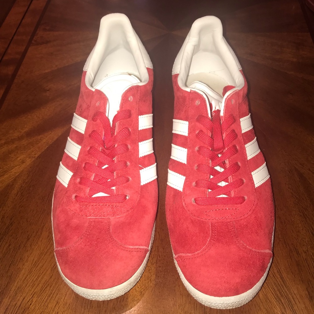 Adidas Gazelle Red Suede Shoes